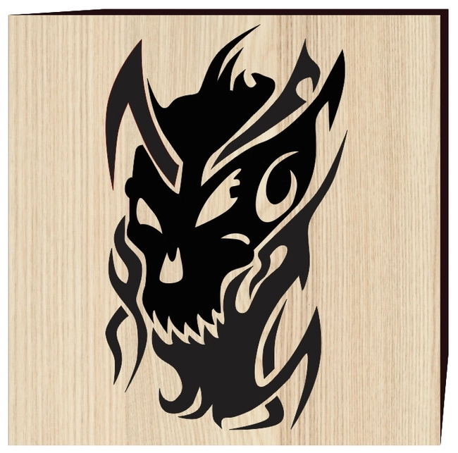 Monster head pattern E0002580 file cdr and dxf free vector download for print or laser engraving machines