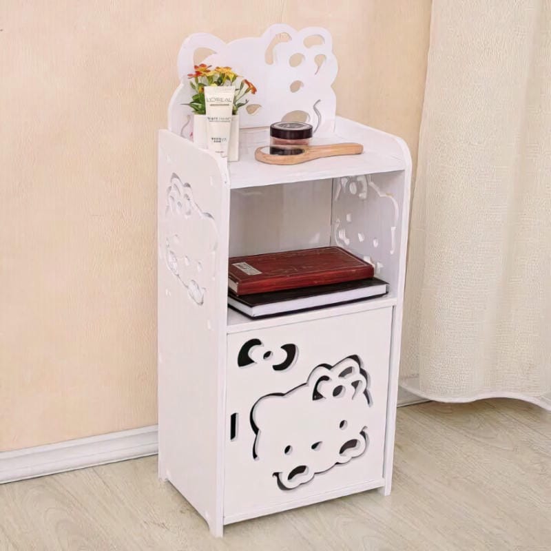 Multi-function Kitty Wooden Shelf - Free download vector file Laser cut and CNC cut, 3axis CNC, Cut Wood