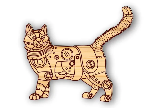 Steampunk cat F0002696 file cdr and dxf free vector download for print or laser engraving machines