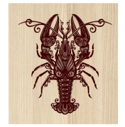 Zen lobster F0002728 file cdr and dxf free vector download for print or laser engraving machines