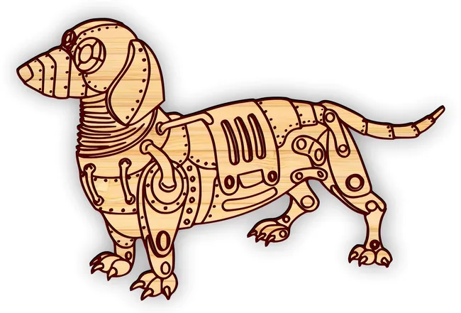 Steampunk dog F0002695 file cdr and dxf free vector download for print or laser engraving machines