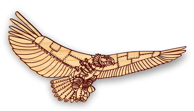 Steampunk eagle F0002719 file cdr and dxf free vector download for print or laser engraving machines