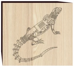 Steampunk lizard F0002717 file cdr and dxf free vector download for print or laser engraving machines