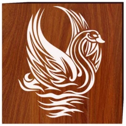 Tribal swan one F0002700 file cdr and dxf free vector download for print or laser engraving machines