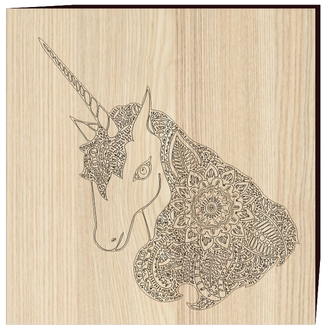 Unicorn zen tangle F0002484 file cdr and dxf free vector download for print or laser engraving machines