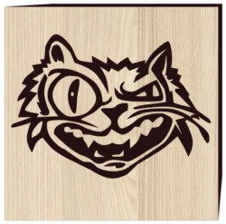 pattern of a blinded cat E0002591file cdr and dxf free vector download for print or laser engraving machines