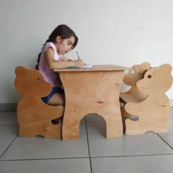 Bear Chair and Table Set for Kids