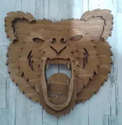 Bear Head 3D Laser Cut