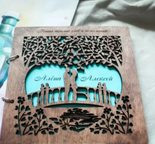 Book Cover - Free download vector file Laser cut and CNC Cut Wood