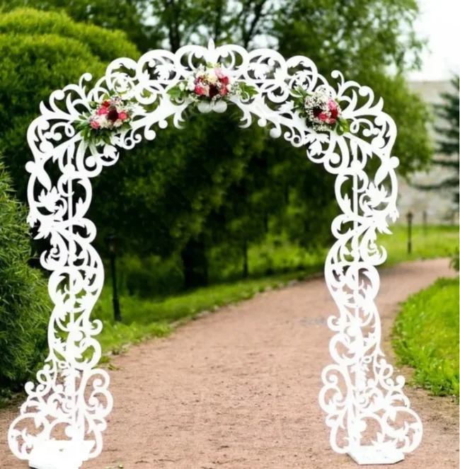 DIY Wedding Arch with Table Decor