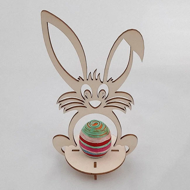 Easter Bunny Egg Holder - Free download vector file Laser cut and CNC Cut Wood