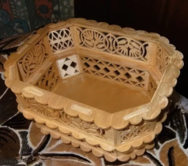 Laser Cut Wooden Decorative Basket CNC Plans