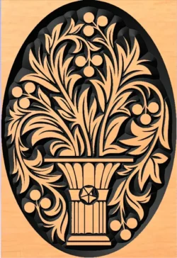 Oval pattern – vector file Laser cut and CNC Cut Wood