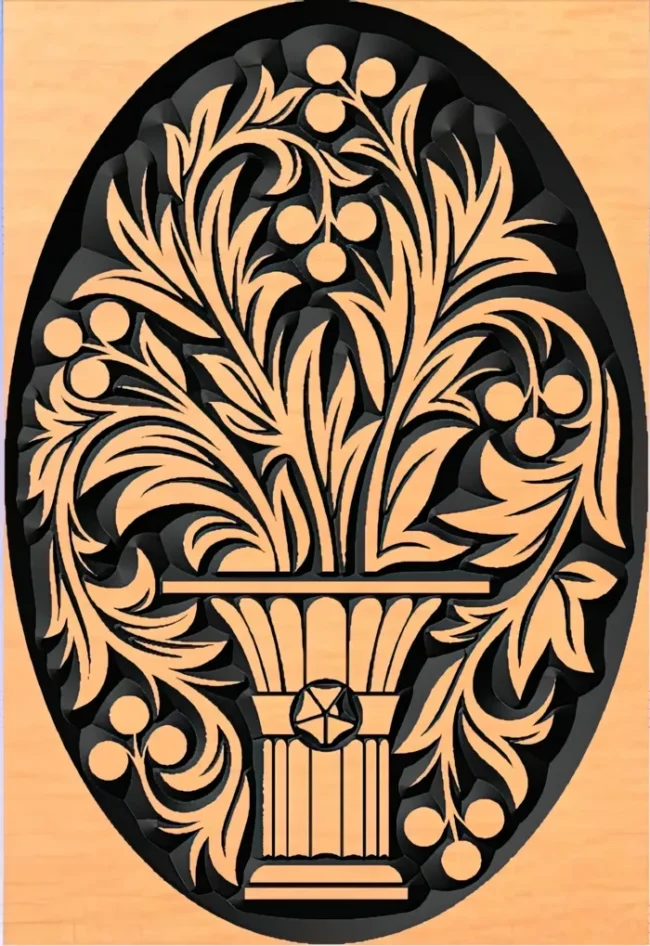 Oval pattern - vector file Laser cut and CNC Cut Wood