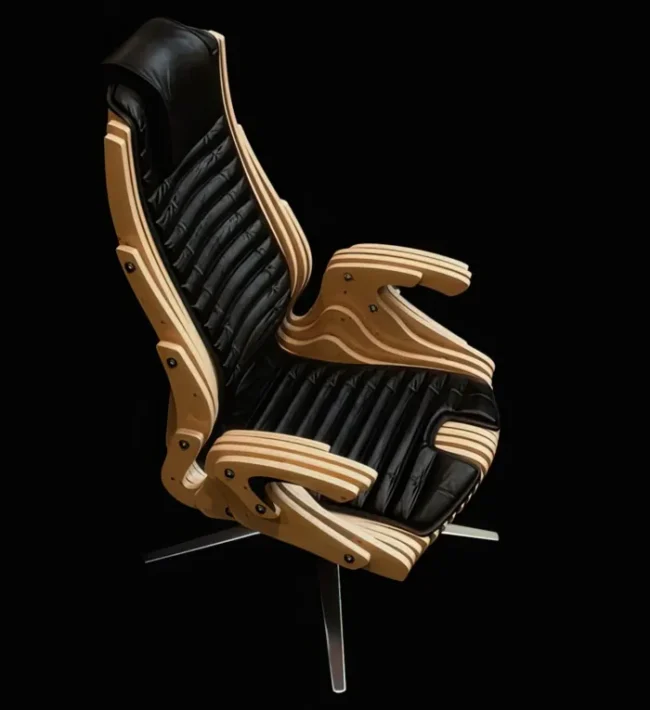 Parametric Office Chair - Free download vector file Laser cut and CNC Cut Wood