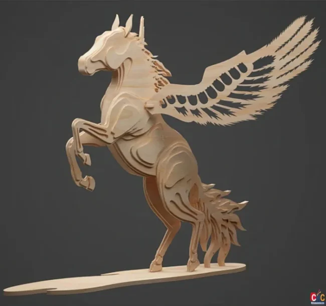 Pegasus - Free download vector file Laser cut and CNC Cut Wood