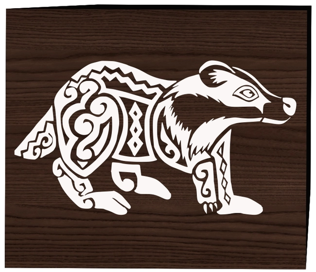 Tribal Badger F0002889 file cdr and dxf free vector download for print or laser engraving machines