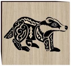 Tribal Badger F0002889 file cdr and dxf free vector download for print or laser engraving machines