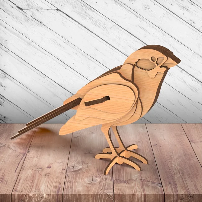 Bird ready for lasercut - Free download vector file Laser cut and CNC Cut Wood