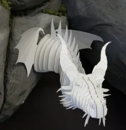 Laser Cut Dragon Head Template