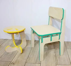 Furniture Children Is Stool and Highchair