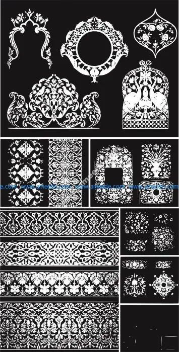 Indian ornaments and design elements vector