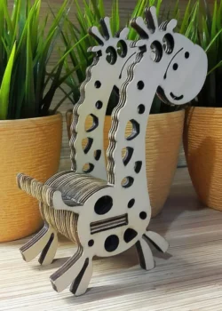 Laser Cut Giraffe Phone Stand