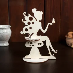 Laser Cut Sitting Girl Stand Home Decor