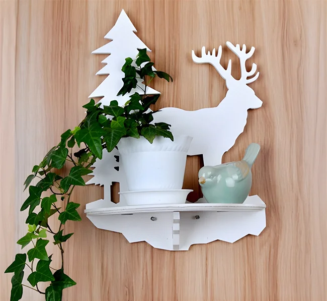 Laser Cut Wall Shelf Deer