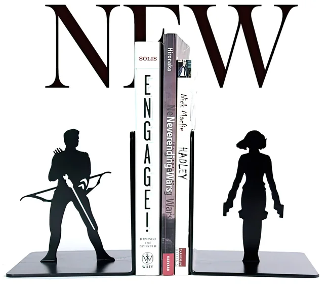 Marvel Heroes Black Widow and Hawkeye Bookend