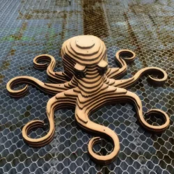 Laser Cut Octopus Layered Wooden