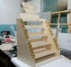 Laser Cut Step Ladder Shelf