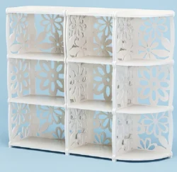 Vector Laser Cut Decorative Shelf Bookcase