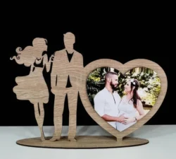 Wedding photo frame – Free download vector file Laser cut and CNC Cut Wood