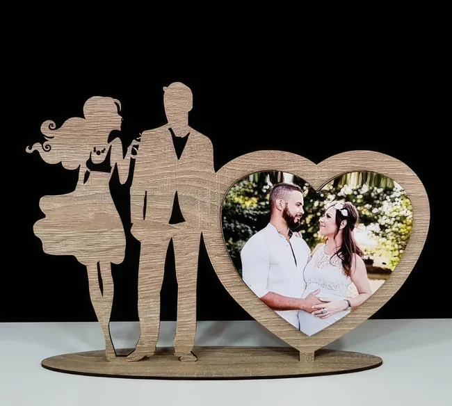 Wedding photo frame - Free download vector file Laser cut and CNC Cut Wood