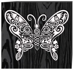 Beautiful butterfly E0003057 file cdr and dxf free vector download for print or laser engraving machines