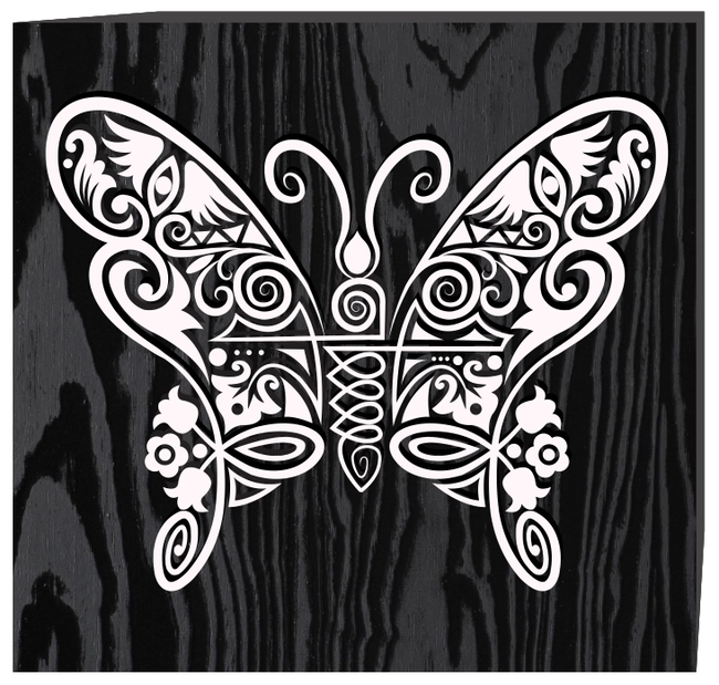 Beautiful butterfly E0003057 file cdr and dxf free vector download for print or laser engraving machines