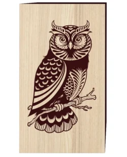 Cat owl on a tree branch E0003047 file cdr and dxf free vector download for print or laser engraving machines