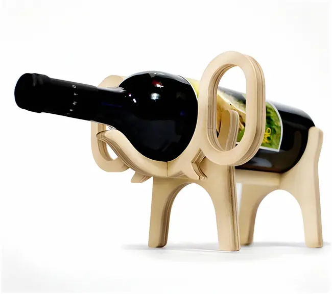 Elephant Wine Bottle Holder - Free download vector file Laser cut and CNC Cut Wood