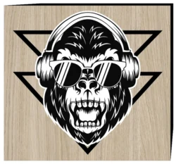 Gorilla Syntwave Print  E0003239 file cdr and dxf free vector download for print or laser engraving machines