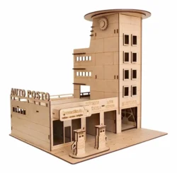 Laser Cut Gas Station Parking Garage