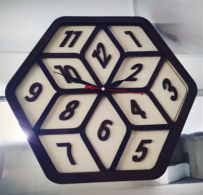 Laser Cut Modern Clock