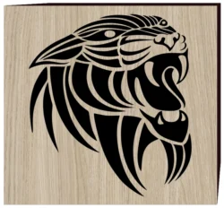 Lion head E0003065 file cdr and dxf free vector download for print or laser engraving machines