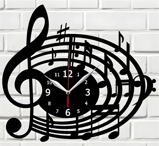 Melody Clock - Free download vector file Laser cut and CNC Cut Wood