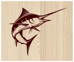 Ocean swordfish E0003432 file cdr and dxf free vector download for print or laser engraving machines