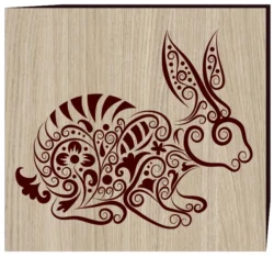 Rabbit E0003059 file cdr and dxf free vector download for print or laser engraving machines