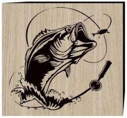 Symbol of ocean tuna anglers E0003296 file cdr and dxf free vector download for print or laser engraving machines