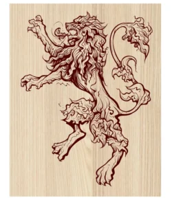 The lion caught fire E0003554 file cdr and dxf free vector download for print or laser engraving machines