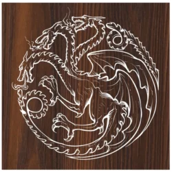 Three headed dragon E0003551 file cdr and dxf free vector download for print or laser engraving machines