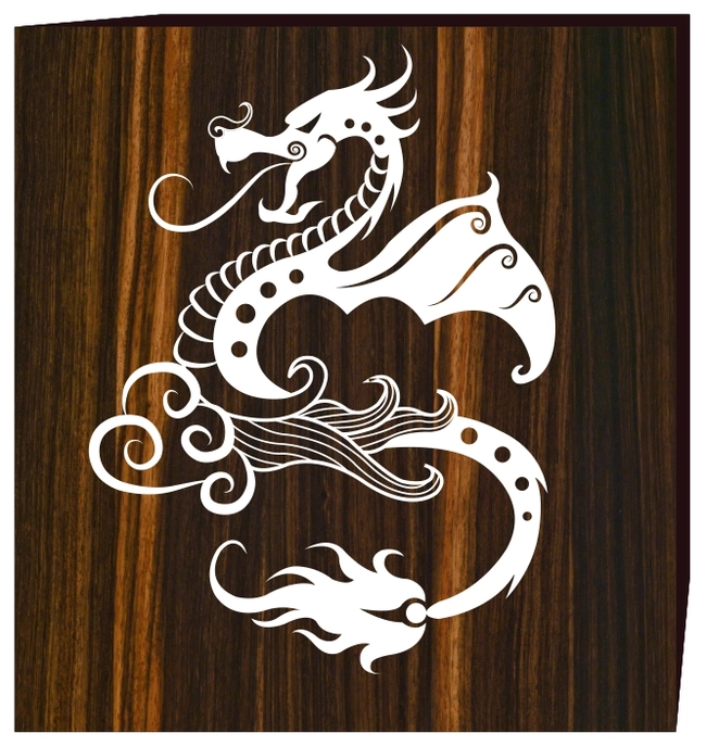 Vector little dragon pattern E0003053 file cdr and dxf free vector download for print or laser engraving machines